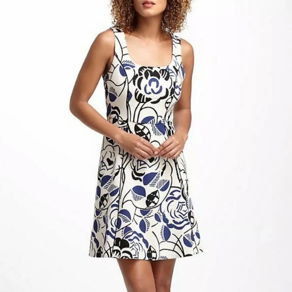 Vanessa Virginia Ink Set Blooms Floral Dress